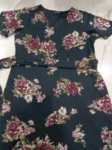 Midi Fit And Flare Wrap Dress
