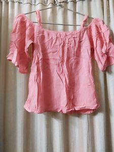 Pink Off-Shoulder Top