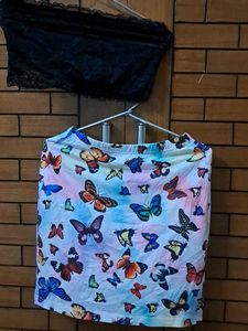 Combo Of  Top N Skirt  In Shein Branded