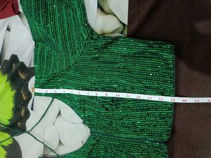 Green Sequin Blouse