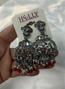 Oxidized  Jhumka Earrings