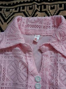 Vintage Pink Lace Mini Dress