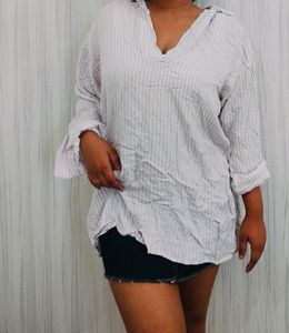 Stripped Oversized T- Shirt 🤍