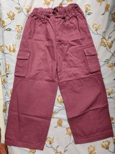 ONLY Pink Wide Leg Cargo Pants