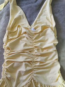 Elegant Halter Pleated Dress