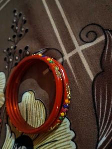 Red &amp; Gold Bangles