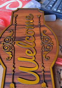 Welcome Wall Mdf Bord Sheet Design