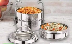 Tiffin Box, Plastic &amp; Steel Both Avl