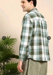 Green Plaid Flannel Shirt