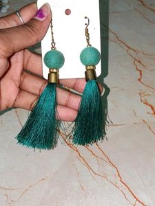 Teal Colour Earring