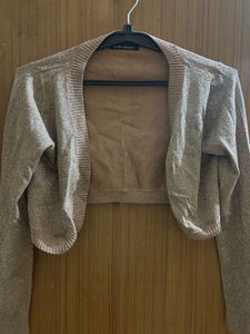 Shimmery Cropped Cardigan