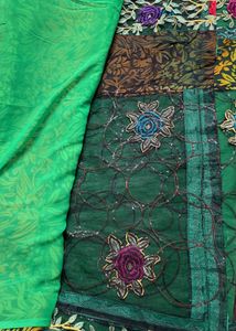 Floral Embroidered Saree