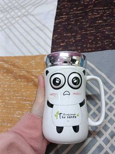 Ceramic Panda Mug With Cap 🤍