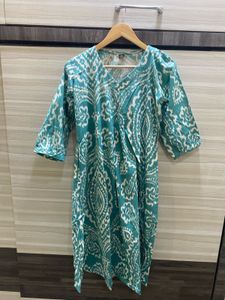 Printed Teal Kurta