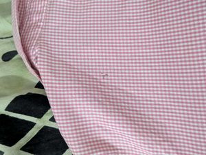 Eddie Bauer Pink Checkered Shirt