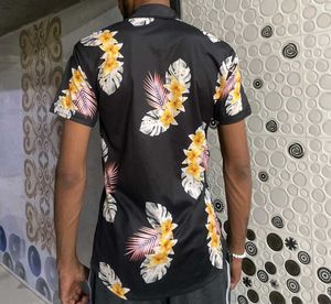Tropical Vibe Men&#39;s Hawaiian Shirt – Black Floral