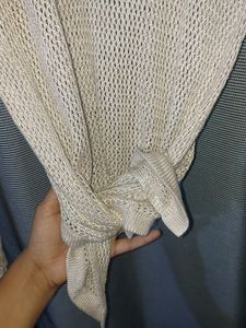 Tie knot wool sweater