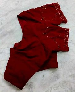 Meroon Color Wedding Georgette Blouse