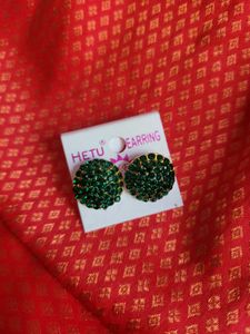 Green Stud Earrings