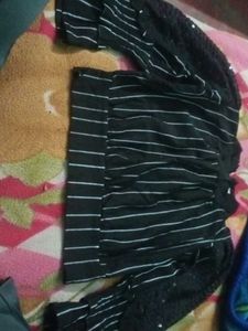 Striped Sleeve Detail Top