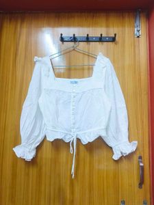White Cute Top
