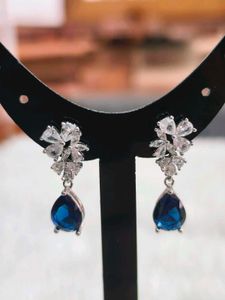 Sapphire Blue 925 Sterling Silver Jewelry Set