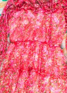Floral Print Tiered Maxi Dress