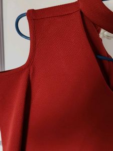 Red Cold Shoulder Dress