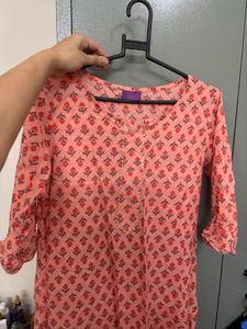 Peach Kurti