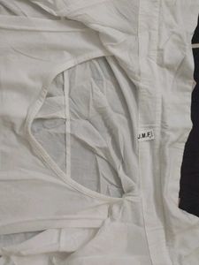 White Oversized Shirt &amp; Tee Set