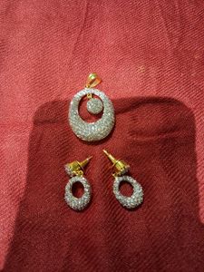 American Diamond Half Set