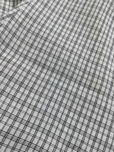 Men Checked Poly Viscose Off White Shirt