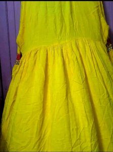 Gown Yellow Embroidery