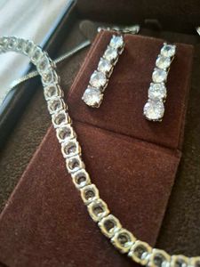 Yellow Chimes American Diamond Set Rhodium Plated