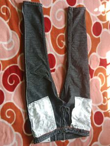 Men Slim Fit Black Charcoal Grey Jeans