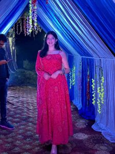 BANDHANI PRIMIUM PRINTED GOWN WITH DUPPTA
