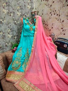 Heavy Work Contrast Beautiful Lehenga