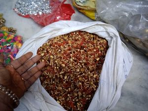 Red Jhumki Material