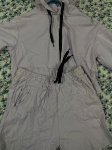 Lavender Cropped Hoodie