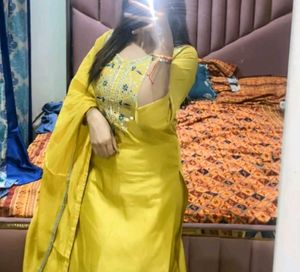 Yellow Embroidered Salwar Kameez