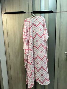 Pink Tie-Dye 3 piece Dhoti Co-ord Set