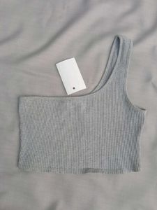 New With Tag Shein Korean One Shoulder Crop Top