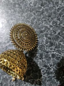 Oxidized Jhumka Earrings