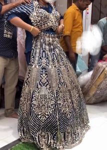 Gorgeous Navy Blue Lehenga Choli With Dupatta