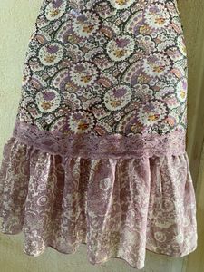 Paisley Print Ruffle Mini Dress