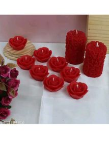 Rose Candles - Set of 10