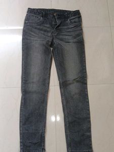 Gray Wash Slim Fit Jeans