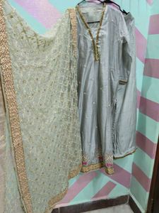 elegant chanderi pallazo suit