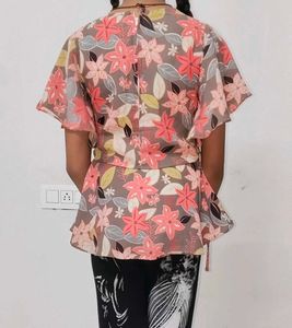 Girl Georgette top Multicolored