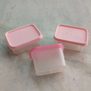 🆕 3 Pink Containers